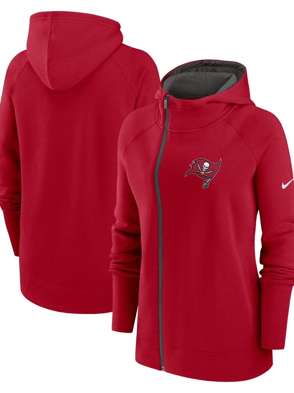 Nike Red Full-Zip Team Hoodie with Tampa Bay Logo